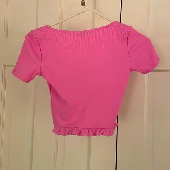 Light Pink Zara Crop Top - Picture 2 of 6